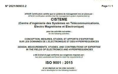 Maintien Certification ISO 9001