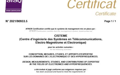 Maintien de notre Certification ISO 9001